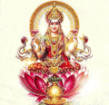 Spirituelle Darstellung der indischen Göttin Lakshmi für eine mythologische Fantasiereise